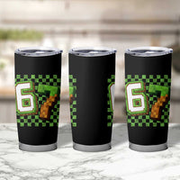 Funny 67 Pixel Style Graphic Tumbler Cup Viral Six Seven Meme Gamer - Wonder Print Shop