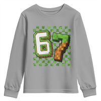 Funny 67 Pixel Style Graphic Youth Sweatshirt Viral Six Seven Meme Gamer - Wonder Print Shop