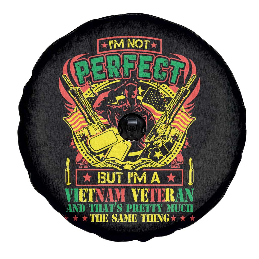 I'm Not Perfect But I'm A Vietnam Veteran Spare Tire Cover Patriotic Heroes