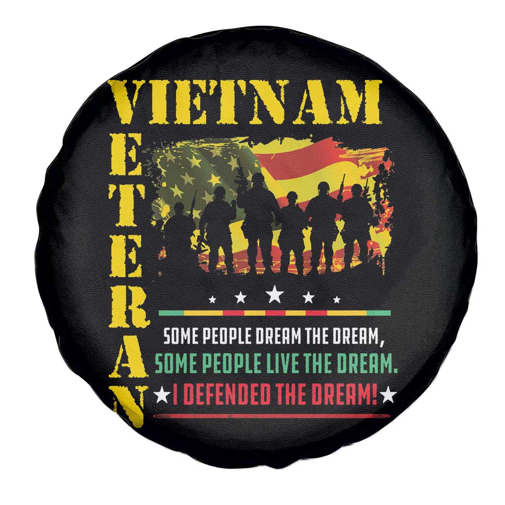 Vietnam Veteran Spare Tire Cover Patriots Defended The Dream American Flag