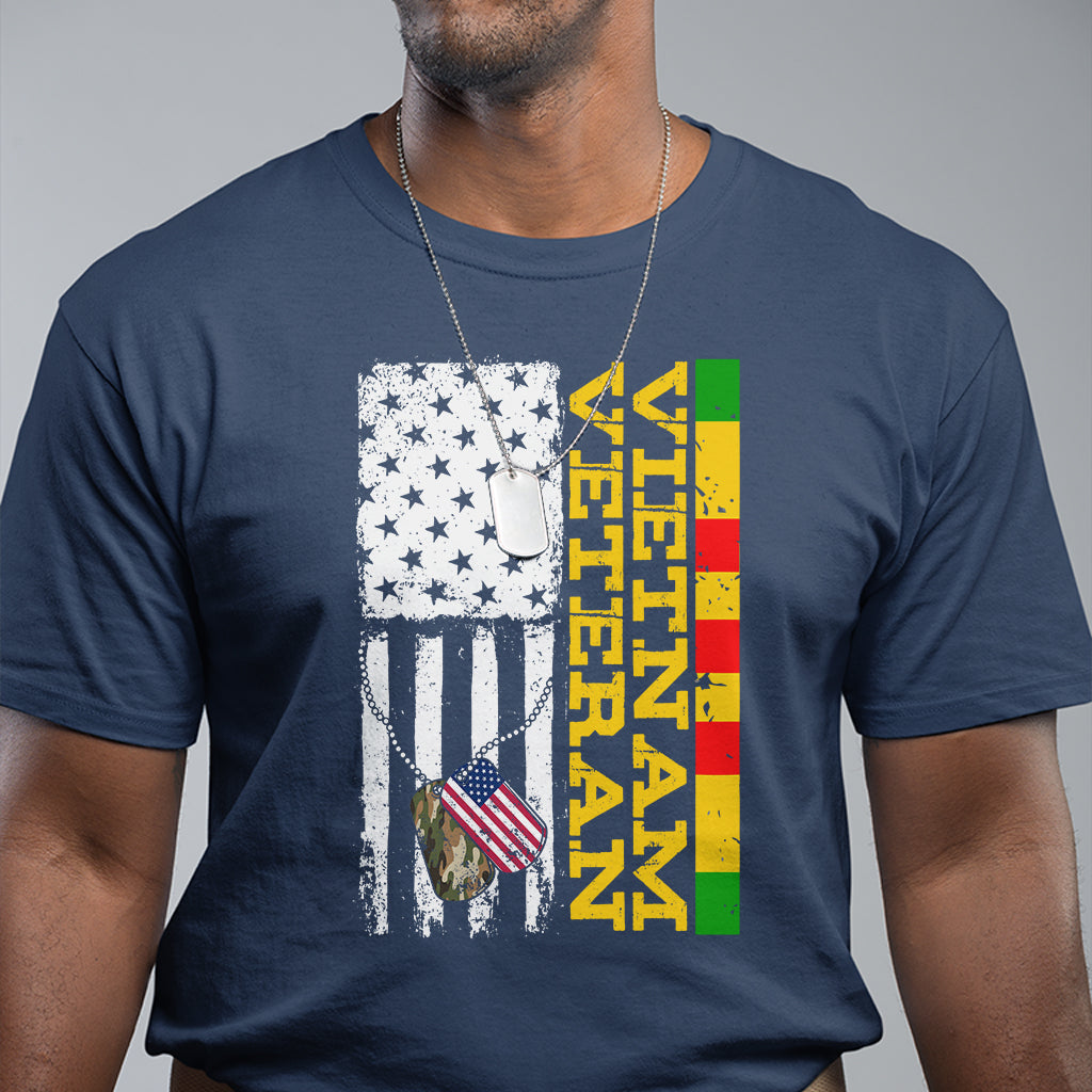 Proud Vietnam Veterans Honor Patriotic Soldier American Flag T Shirt - Wonder Print Shop