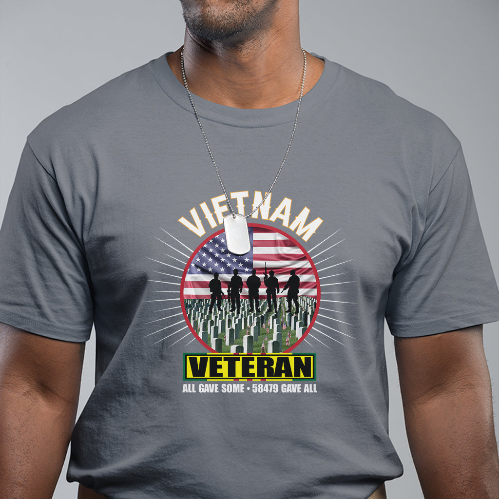 Vietnam Veteran All Gave Some 58,479 Gave All Patriotic T Shirt - Wonder Print Shop