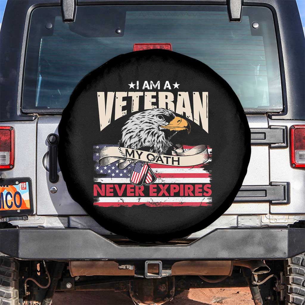 I Am A Veteran Spare Tire Cover My Oath Never Expires Patriotic American Flag