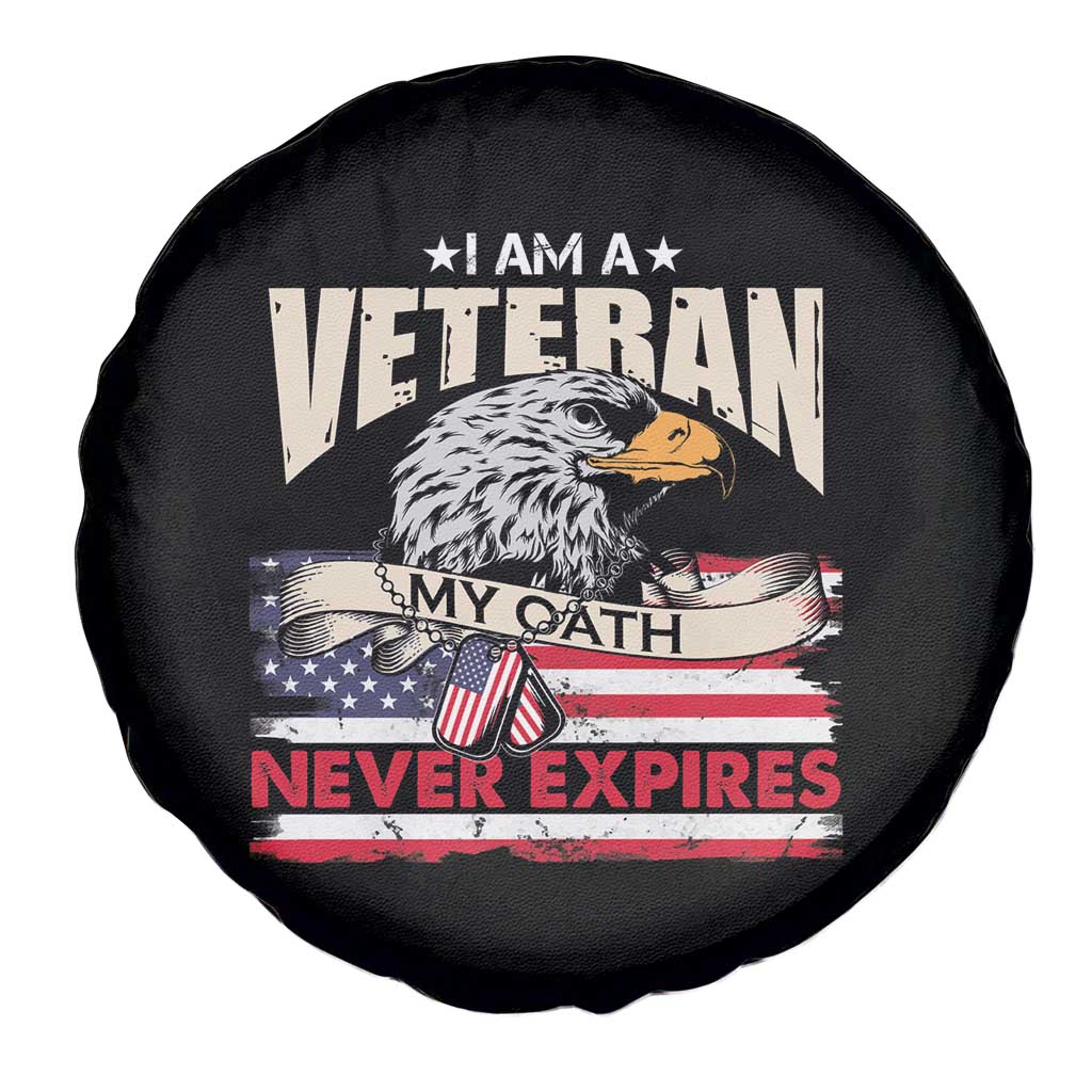I Am A Veteran Spare Tire Cover My Oath Never Expires Patriotic American Flag