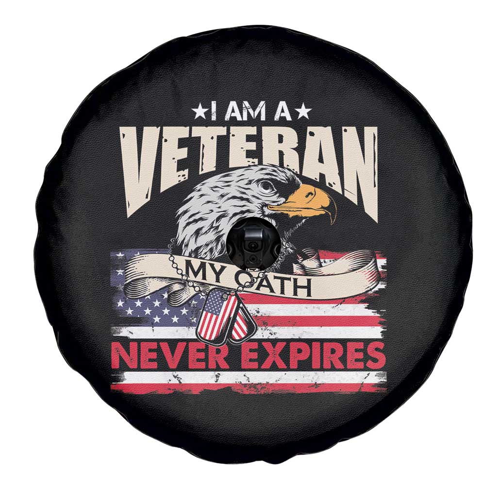 I Am A Veteran Spare Tire Cover My Oath Never Expires Patriotic American Flag