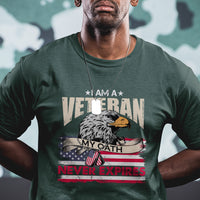I Am A Veteran My Oath Never Expires Patriotic American Flag T Shirt - Wonder Print Shop