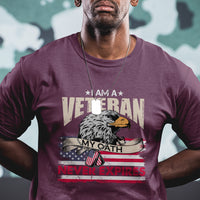 I Am A Veteran My Oath Never Expires Patriotic American Flag T Shirt - Wonder Print Shop
