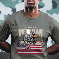 I Am A Veteran My Oath Never Expires Patriotic American Flag T Shirt - Wonder Print Shop