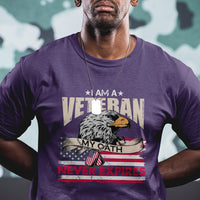 I Am A Veteran My Oath Never Expires Patriotic American Flag T Shirt - Wonder Print Shop