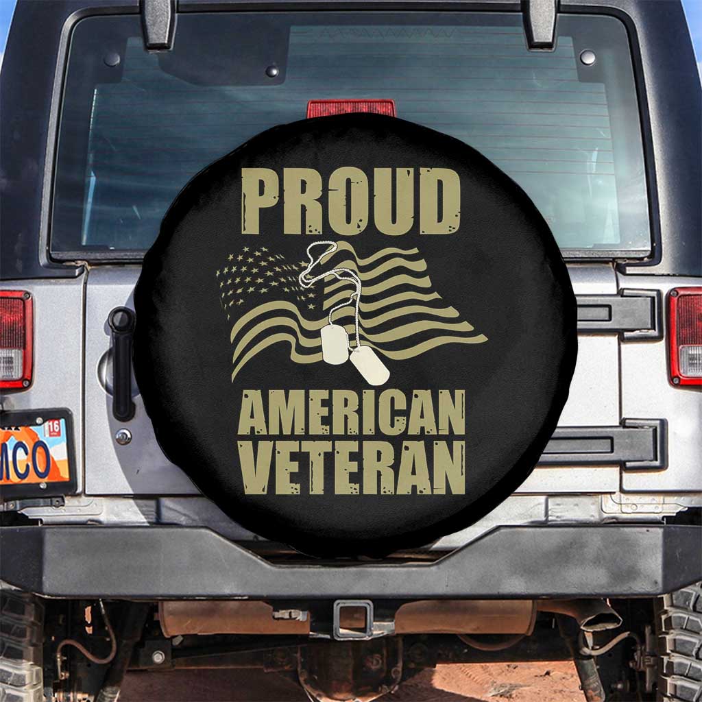 Proud American Veterans Spare Tire Cover Patriotic Soldiers Military US Flag Pride