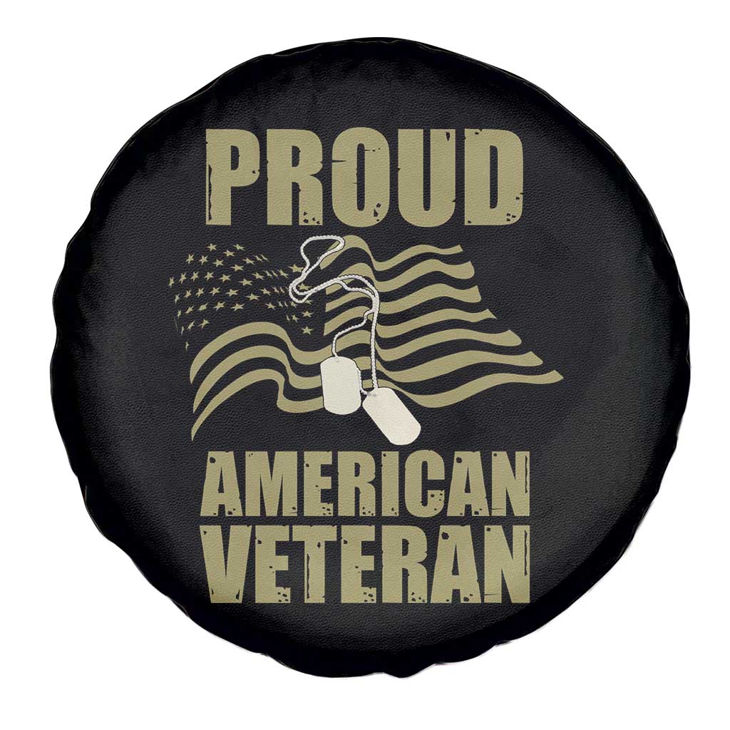 Proud American Veterans Spare Tire Cover Patriotic Soldiers Military US Flag Pride
