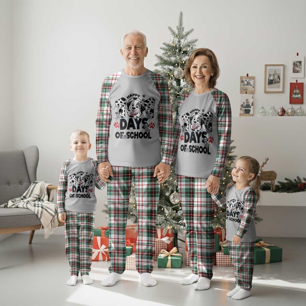 101 Days Of School Dalmatian Dogs Plaid Pajama Set Happy 101th Day - Wonder Print Shop