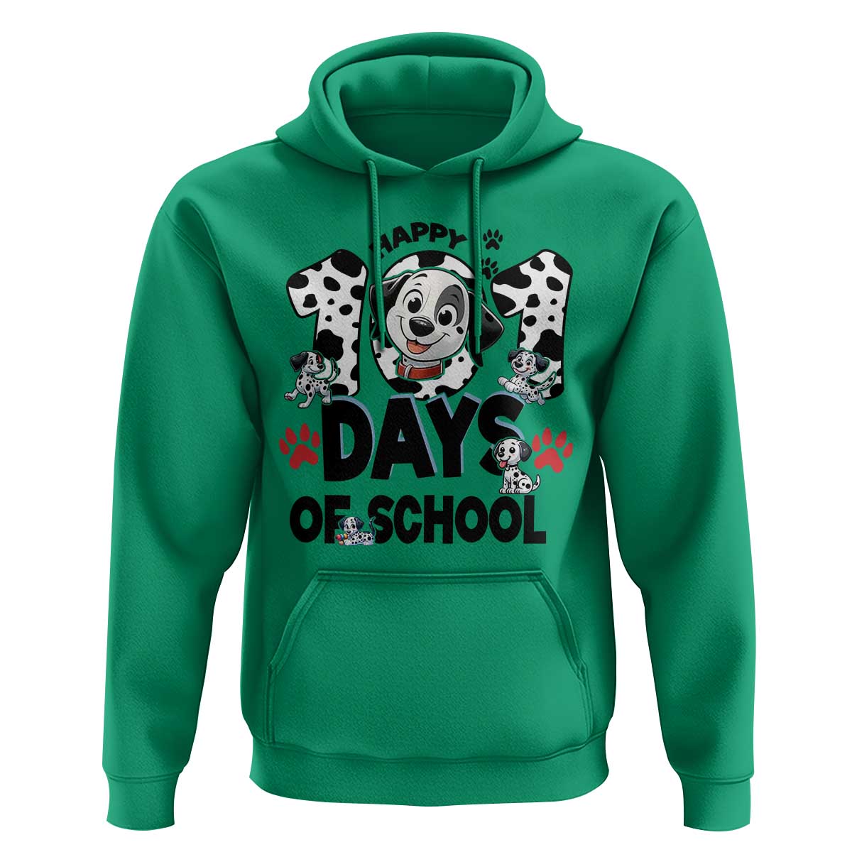 101 Days Of School Dalmatian Dogs Hoodie Happy 101th Day