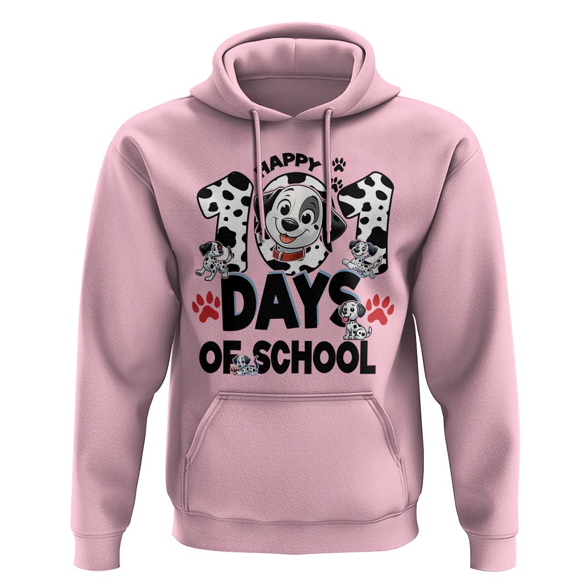 101 Days Of School Dalmatian Dogs Hoodie Happy 101th Day