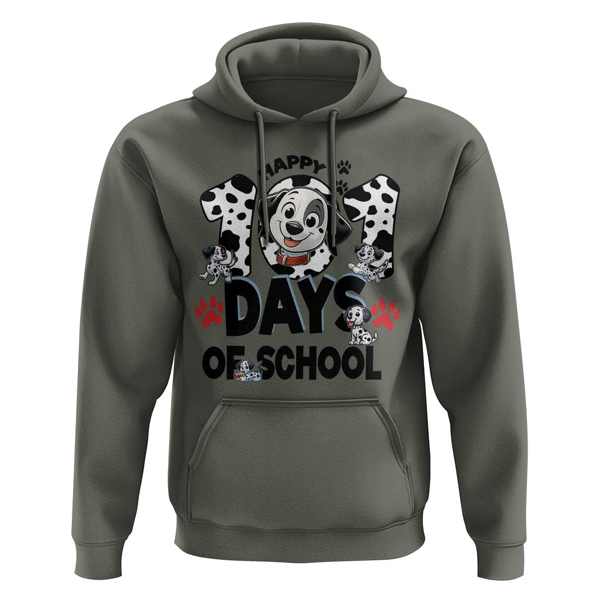 101 Days Of School Dalmatian Dogs Hoodie Happy 101th Day