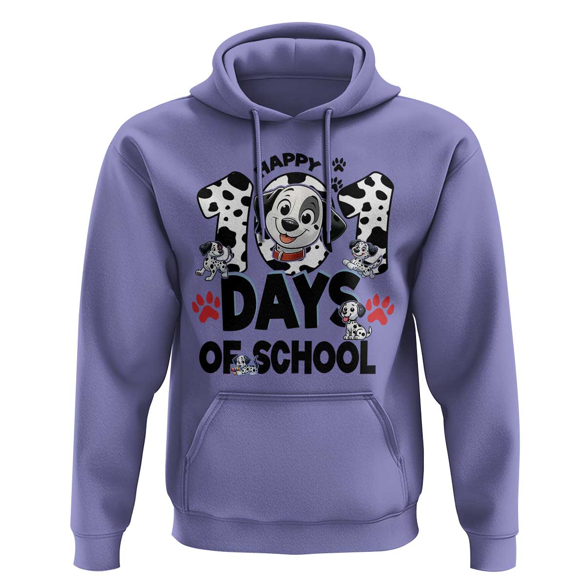 101 Days Of School Dalmatian Dogs Hoodie Happy 101th Day