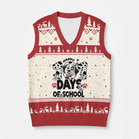 101 Days Of School Dalmatian Dogs V-Neck Knit Sweater Vest Happy 101th Day - Wonder Print Shop