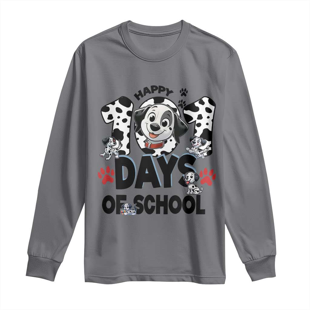 101 Days Of School Dalmatian Dogs Long Sleeve Shirt Happy 101th Day