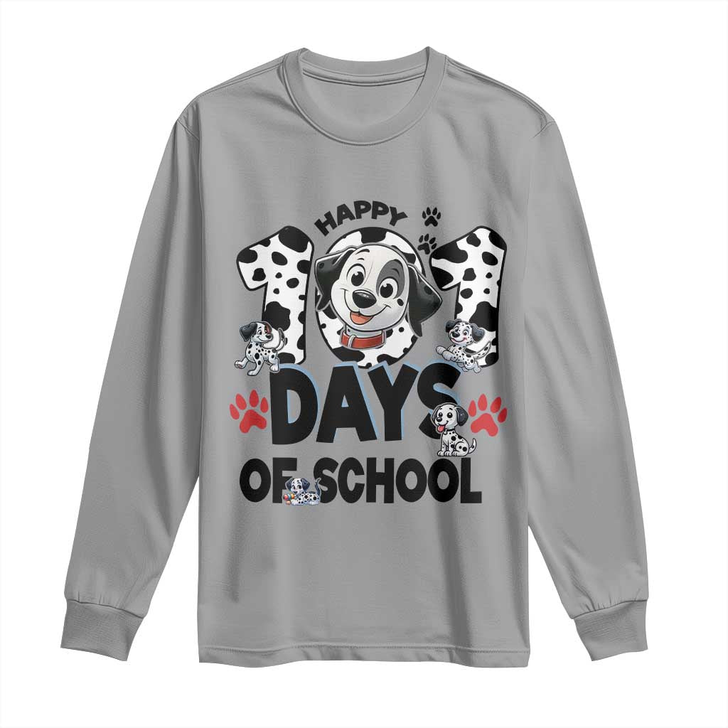101 Days Of School Dalmatian Dogs Long Sleeve Shirt Happy 101th Day