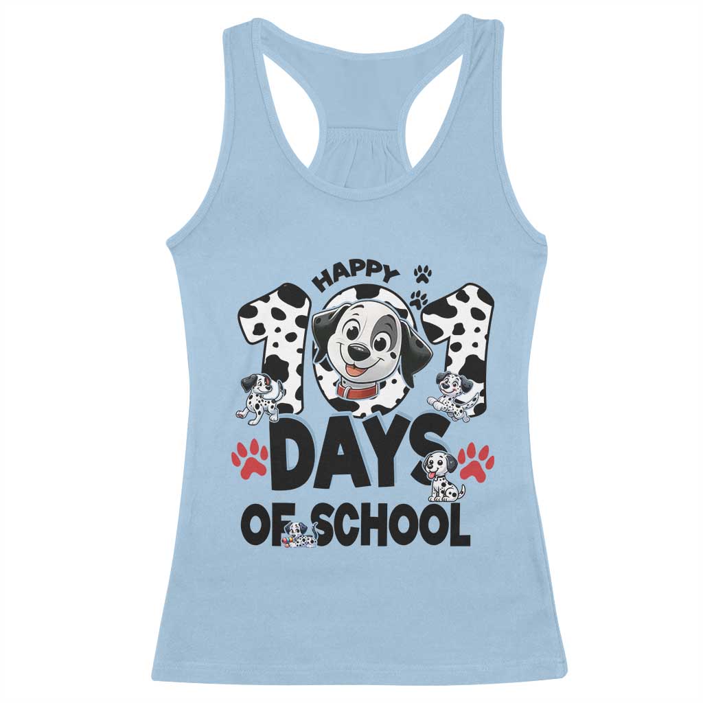 101 Days Of School Dalmatian Dogs Racerback Tank Top Happy 101th Day