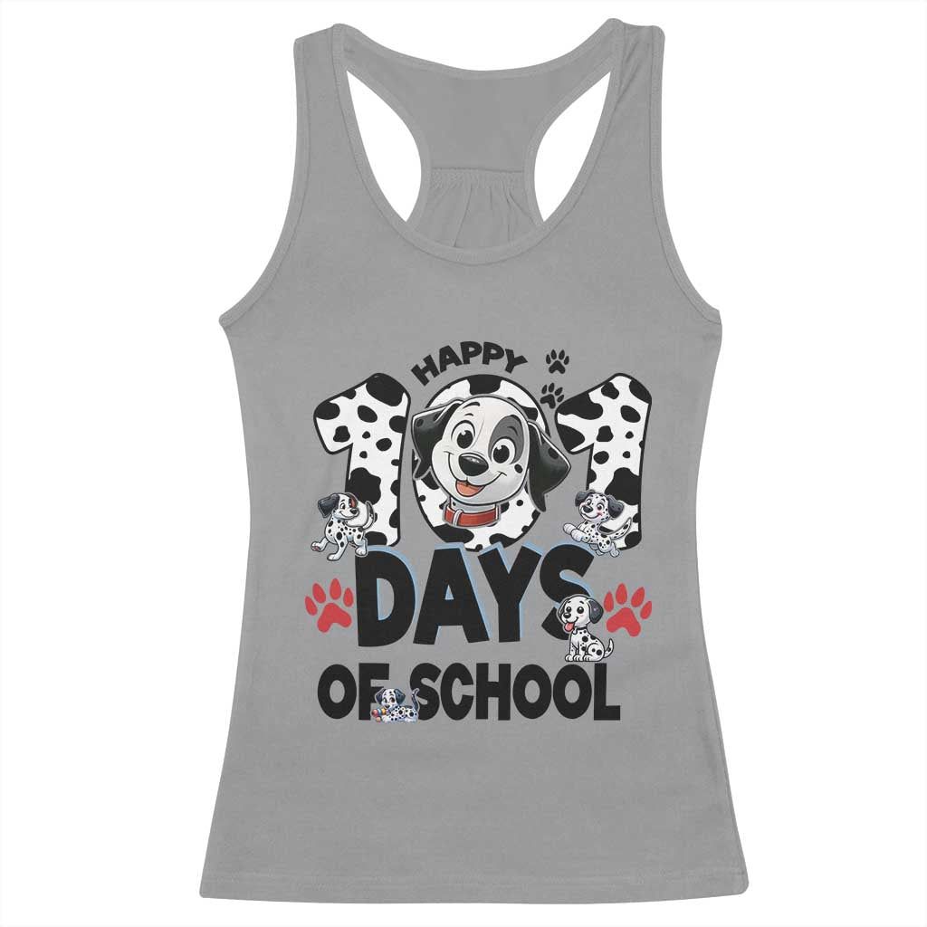 101 Days Of School Dalmatian Dogs Racerback Tank Top Happy 101th Day
