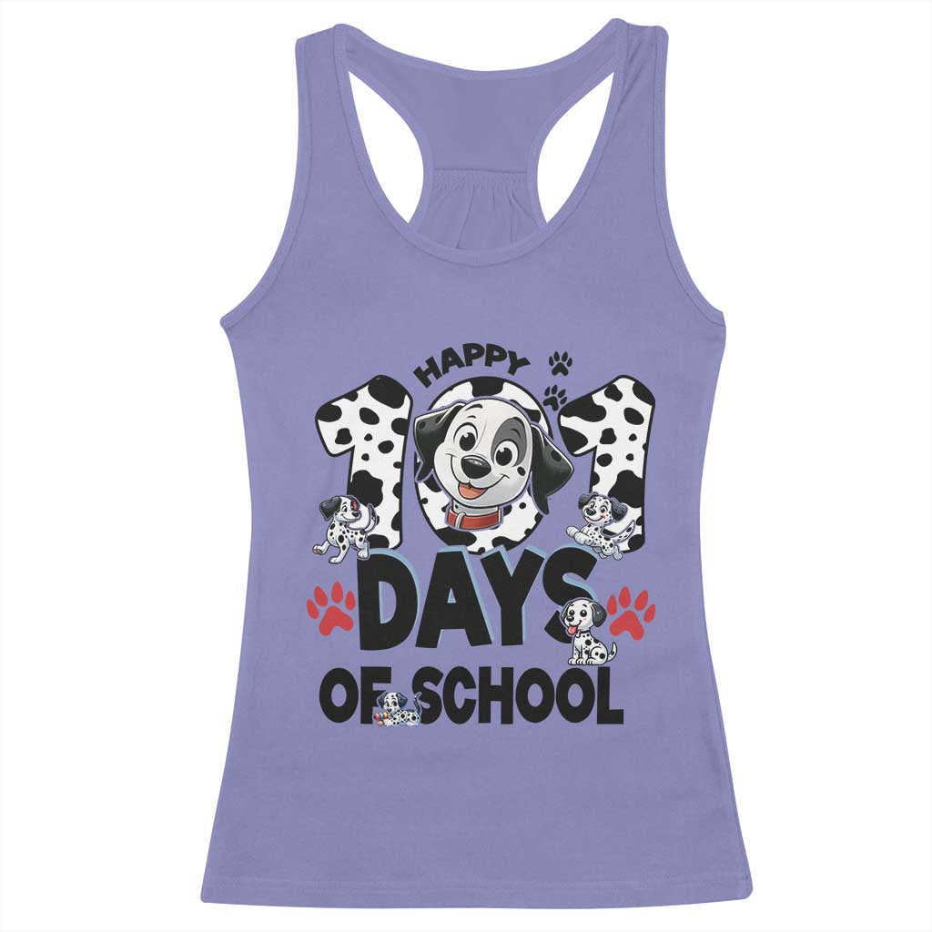 101 Days Of School Dalmatian Dogs Racerback Tank Top Happy 101th Day
