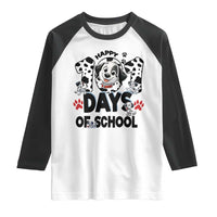 101 Days Of School Dalmatian Dogs Raglan Shirt Happy 101th Day
