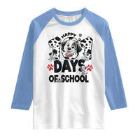 101 Days Of School Dalmatian Dogs Raglan Shirt Happy 101th Day