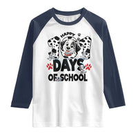 101 Days Of School Dalmatian Dogs Raglan Shirt Happy 101th Day