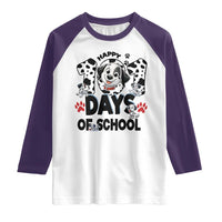 101 Days Of School Dalmatian Dogs Raglan Shirt Happy 101th Day