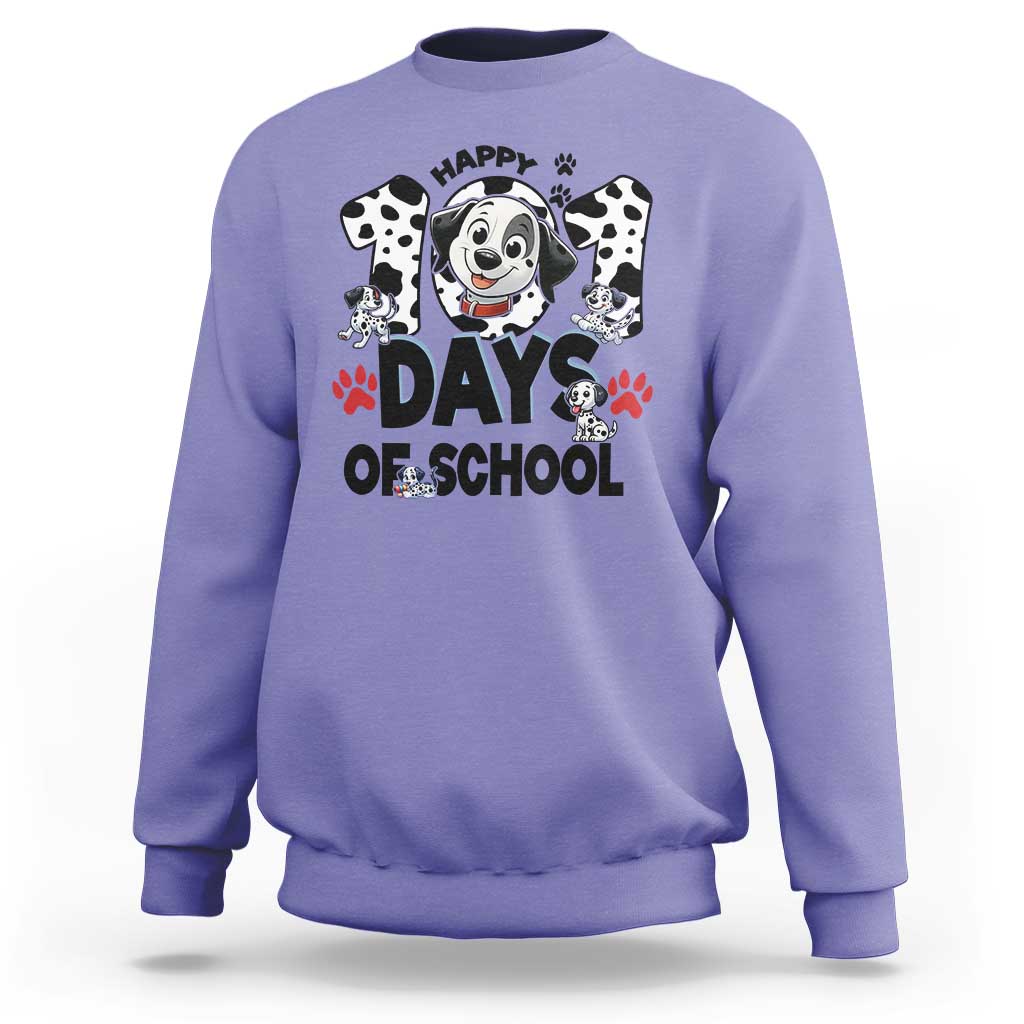 101 Days Of School Dalmatian Dogs Sweatshirt Happy 101th Day