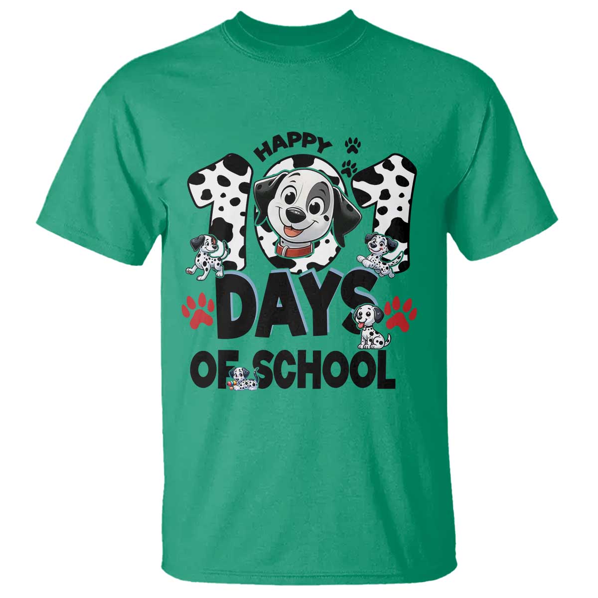 101 Days Of School Dalmatian Dogs T Shirt Happy 101th Day