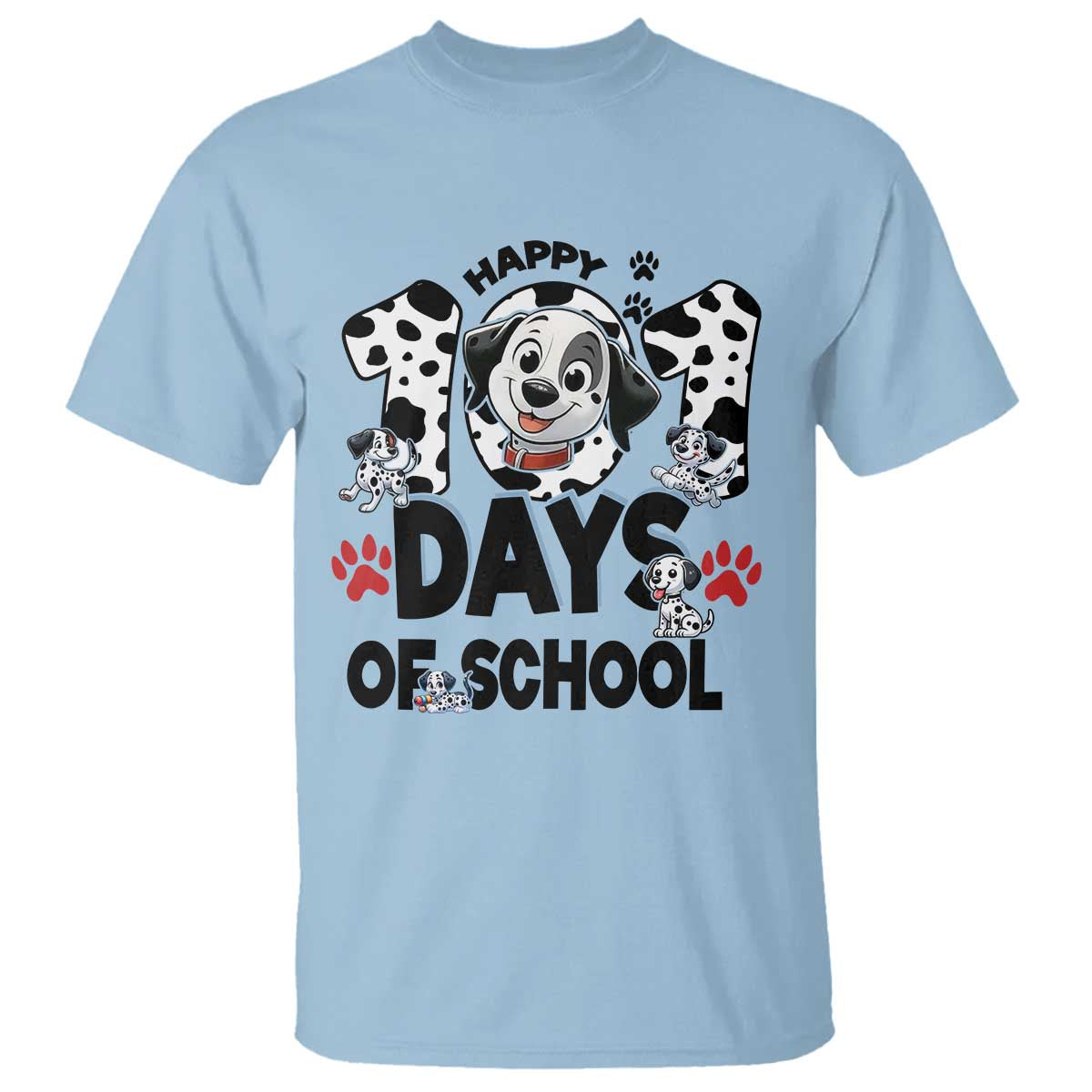 101 Days Of School Dalmatian Dogs T Shirt Happy 101th Day