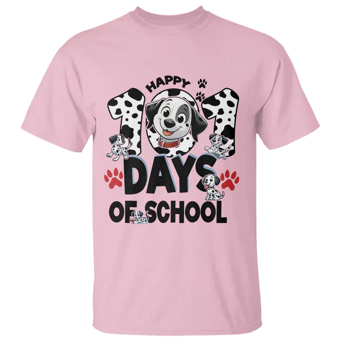 101 Days Of School Dalmatian Dogs T Shirt Happy 101th Day
