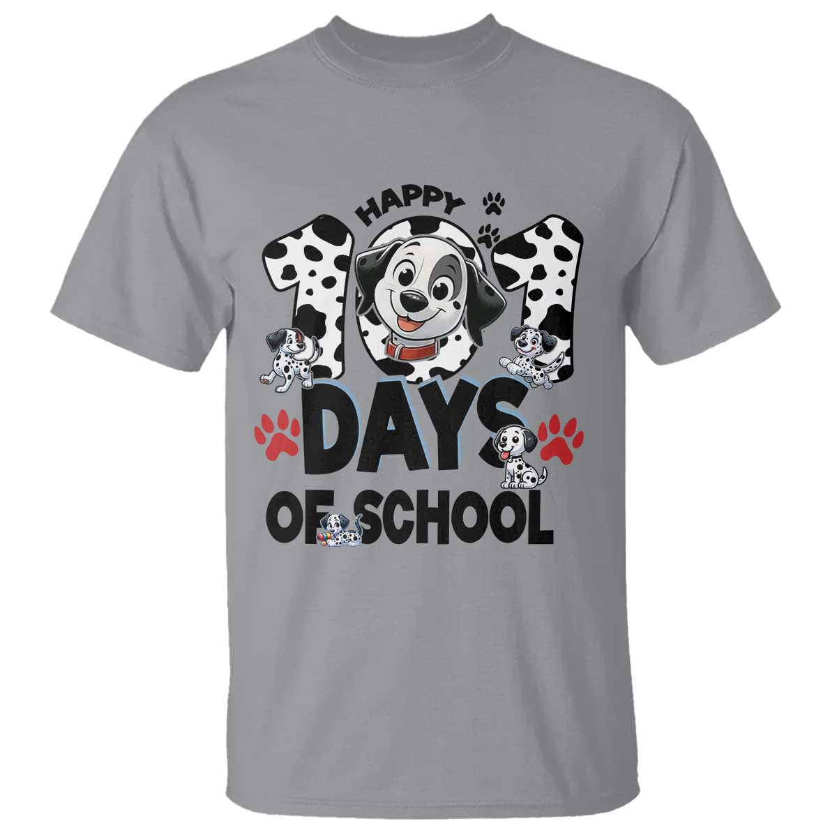 101 Days Of School Dalmatian Dogs T Shirt Happy 101th Day