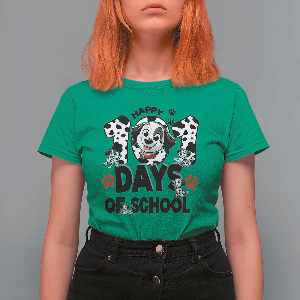 101 Days Of School Dalmatian Dogs T Shirt For Women Happy 101th Day