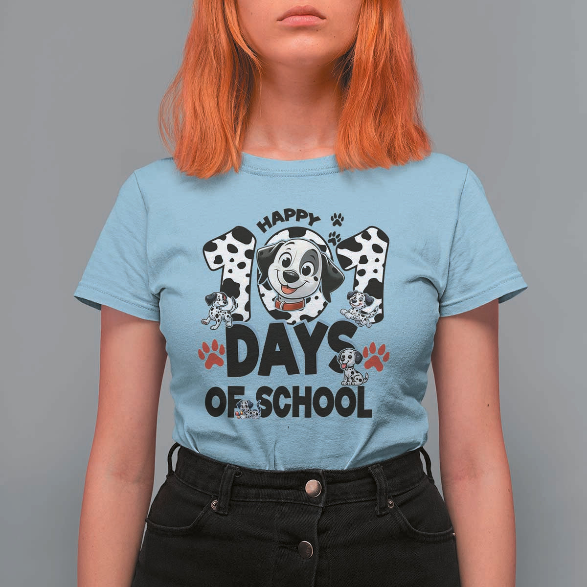101 Days Of School Dalmatian Dogs T Shirt For Women Happy 101th Day