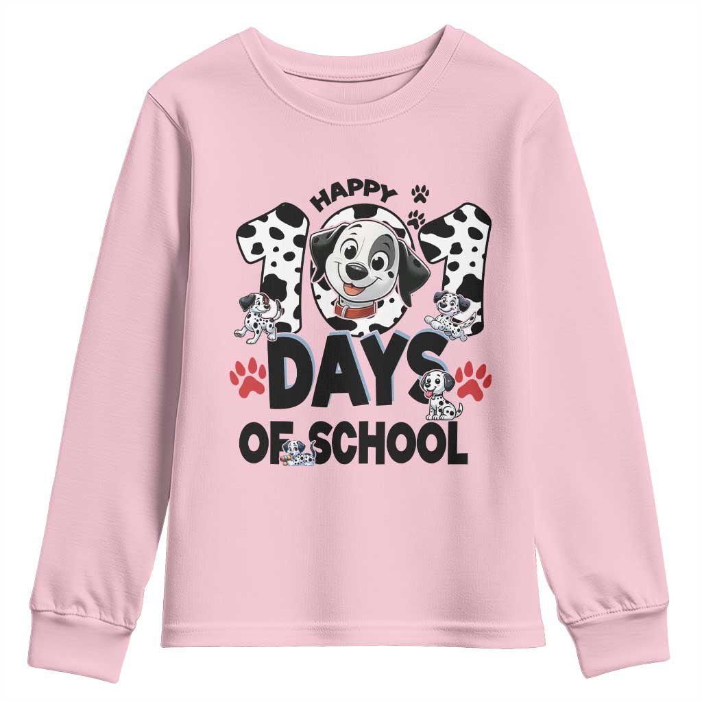 101 Days Of School Dalmatian Dogs Youth Sweatshirt Happy 101th Day