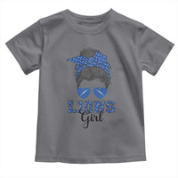Lions Girl Toddler T Shirt Messy Bun Funny Sports Fan Team