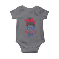 Bills Girl Baby Onesie Messy Bun Funny Sports Fan Team