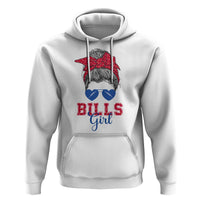 Bills Girl Hoodie Messy Bun Funny Sports Fan Team