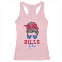 Bills Girl Racerback Tank Top Messy Bun Funny Sports Fan Team