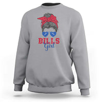 Bills Girl Sweatshirt Messy Bun Funny Sports Fan Team