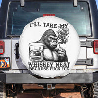 I'll Take My Whiskey Neat Because F Ice Spare Tire Cover Smoking and Drinking Bigfoot Subtle Political Resistance