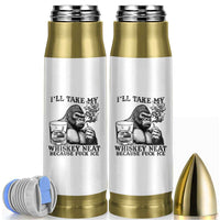 I'll Take My Whiskey Neat Because F Ice Bullet Tumbler Smoking and Drinking Bigfoot Subtle Political Resistance