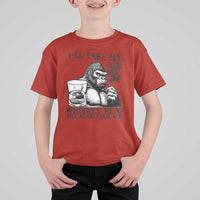 I'll Take My Whiskey Neat Because F Ice T Shirt For Kid Smoking and Drinking Bigfoot Subtle Political Resistance