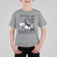 I'll Take My Whiskey Neat Because F Ice T Shirt For Kid Smoking and Drinking Bigfoot Subtle Political Resistance