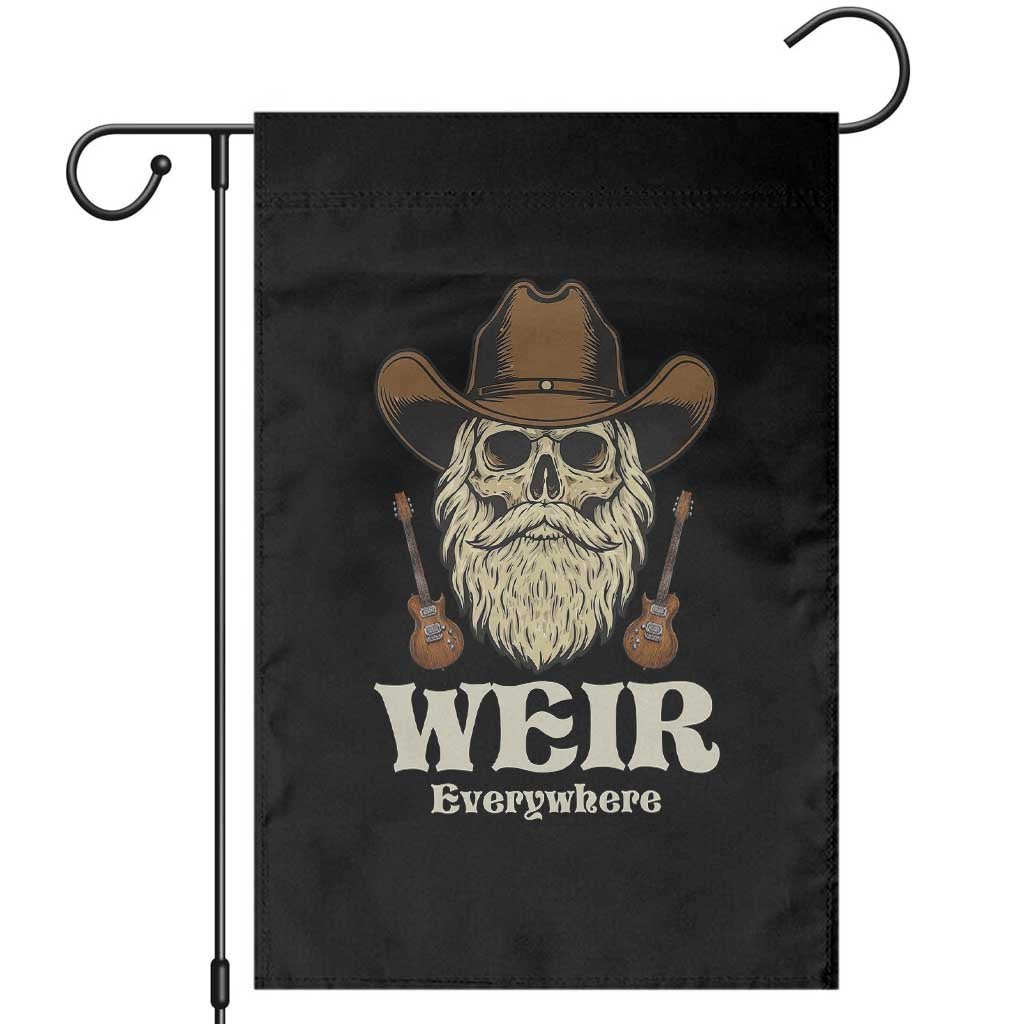 Weir Everywhere Western Skull Guitarist Garden Flag Legendary Musician Memorial Retro Tribute for Fans