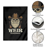 Weir Everywhere Western Skull Guitarist Garden Flag Legendary Musician Memorial Retro Tribute for Fans