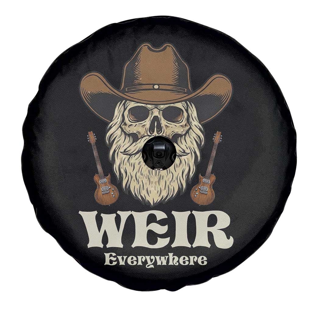 Weir Everywhere Western Skull Guitarist Spare Tire Cover Legendary Musician Memorial Retro Tribute for Fans